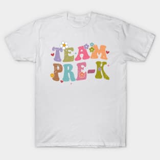 Team Pre-k Groovy Back to School Gifts Teacher Student T-Shirt